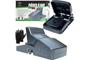 SPARIL Piege à Rat XXL Professionnel – Tapette Puissante Réutilisable sans Poison – Capture Rapide Anti-Nuisible Efficace – Intérieur, Extérieur, Garage, Jardin, Poulailler – Appât Anti Rongeur