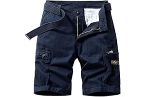 MOKBAY Pantalones Cortos Hombre Verano de Color Liso Bermudas Pantalon Cargo Corto Hombre con Bolsillos