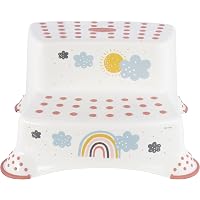 Marchepied Enfant Keeepper Peppa Pig - 2 Marches - Antidérapant - Blanc - 120kg Max - 3-14 Ans