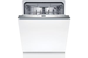 Bosch SMH6ECX12E Serie 6, Lavastoviglie Smart da incasso a scomparsa totale, Luce di funzionamento laterale, Cestelli personalizzabili, Motore EcoSilence Drive, Acciaio a ridotte emissioni, 60 cm.