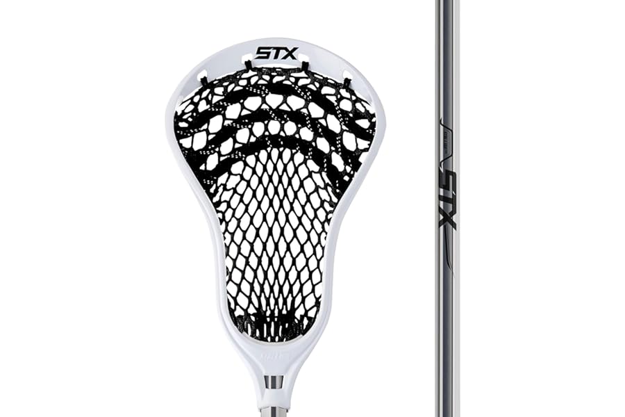 STX Lacrosse Stallion 50 Youth Lacrosse Complete Stick, Platinum/White, 39"