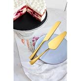 &Ccedil;elik Gold Pasta Spatula Bı&ccedil;ak Seti Kek Sunum cin615sr