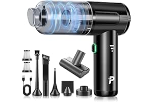 Pourbibi Handstaubsauger Akku,Handstaubsauger,25000Pa Autostaubsauger,Verbessert Mini Staubsauger mit Bürstenlosem Motor,3-Gang Auto Staubsauger Für Auto,Haus, Küche,Camping & Tierhaar Reinigun