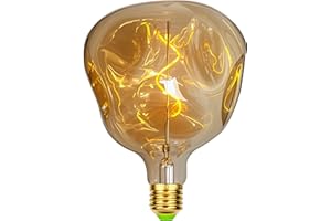 TIANFAN Edison Lampadina Led Forma Irregolare G125 4W Dimmerabile Spcailty Lampadina Decorativa 220V E27 2000Kelvin Super Caldo