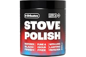 Dirtbusters Stove Polish For Log Burners & Grates Restore To Black, Non toxic Alternative To Stove Paint (250ml)