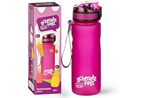 ‎SCHMATZFATZ schmatzfatz Trinkflasche Kinder Auslaufsicher 0,5L, Sport Trinkflasche Schule zum Wandern & Fitnessstudio, Geschmacksneutrale Wasserflasche 500ml, Trinkflasche mit Fruchteinsatz, BPA-Frei