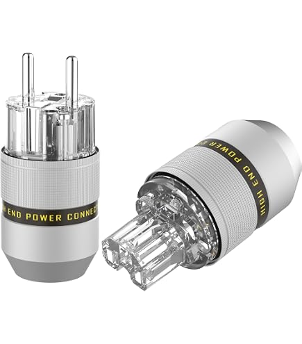 Spina Schuko Hi-Fi Rodiata + Connettore IEC C15 – Contatti In Ottone, Per Cavi Alimentazione Audiofili (15A-25A, Fino A 18mm Di Diametro Cavo) - 3