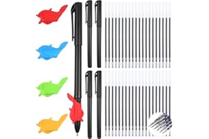 Wanmu 44Pcs Magic Pens & Refills for Magic Copybooks, Invisible Grooved Book Disappearing Ink Pens Maker with Writing Grip for Reusable Handwriting Workbooks Practice, Drawing