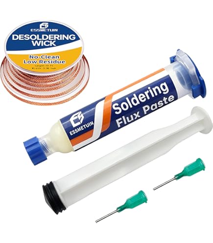 YEZHET Lead Free Solder Wire Sn99.3Cu0.7 | 1.0mm Diameter 50g X 2 Pack | 217°C Melting Point | Rosin Core For Electronics Soldering