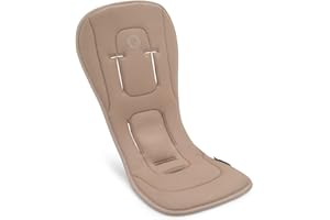 Bugaboo Colchoneta Doble Confort para carritos, Comodidad para todas las estaciones, Ajuste mejorado, Compatible con todos los carritos Bugaboo, Reversible, Malla 3D supersuave, Dune Taupe