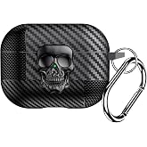 EWEC AirPods Pro 3. Nesil Uyumlu Karbon Fiber Hybrid Polymer Technology Kuru Kafa G&uuml;venlik Kilitli Premium Kulaklık Kılıfı (K