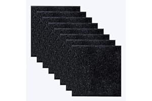 MEWTUSH Lot de 8 Filtres à Charbon Actif Anti-Odeur pour Poubelle, Filtre Charbon, Filtre Rond Compost, Filtre Litière Chat Anti Odeur, Élimination Efficace des Odeurs pour Bacs à Compost de Cuisine