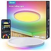 Govee RGBIC LED Plafoniera, Plafoniera Intelligente da 30 cm, 2400LM 2200-6500K Lampada da Soffitto con 16 Milioni di Colori 