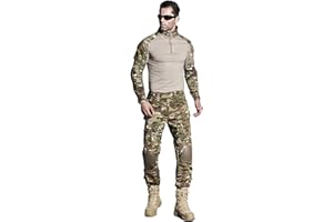 SINAIRSOFT US Army Uniform Shirt Pants with Knee Pads Tactical Combat Airsoft Hunting Apparel Camo