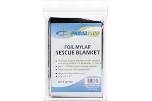 Primacare CB-6831 Mylar Foil Rescue Blanket Pack of 12