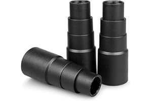WENRENMK 3 Piezas Adaptador Aspiradora Universal, PVC Negro, 21mm - 41mm, Compatible con la mayoría de las marcas, incluidas Bosch, Makita, Karcher