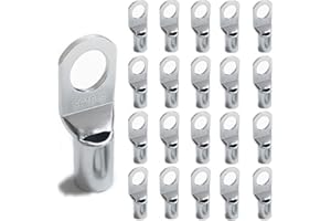 CIAYCTY Capicorda Elettrici ad Occhiello SC16-8, 20 Pezzi Terminali Elettrici a Crimpare, Connettori Faston per Collegamenti Sicuri