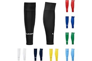 LION SPORTSWEAR Kids/Youth Football Sock Sleeves To Accompany Grip Socks - Fits Over Calf/Shin Pads - Variety Of Colors To Match Your Team Kit