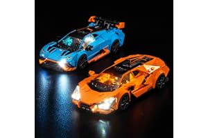 LocoLee Led Light Set Compatible with Lego 77238 Lamborghini Revuelto & Huracán STO Led Decoration Lighting Kit Compatible with Lego 77238 Building Blocks Model,Only Lights Set,No Model