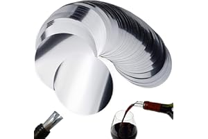 Shengbangym 20 Pezzi Versatore di Vino in Alluminio, Argento Versatore Vino, Salvagoccia di Vino, Versatore di Foglie di Vino, Vino Antigoccia, per Ristorante Hotel Bar Bistro & At Home