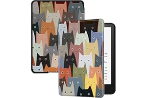 Huasiru Painting Case for All-new Kindle Paperwhite (11th Gen-2021 Only - Will Not fit Prior Generation Kindle Devices), Cats