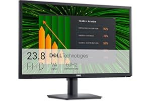 Dell E2423HN 24 Inch Full HD (1920x1080) Monitor, 60Hz, VA, 5ms, HDMI, VGA, 3 Year Warranty, Black