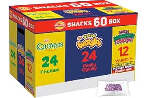 Walkers Crisps Snack Variety Box 60 Pack Quavers Baked Wotsits Mega Monster Munch Crisps Snack Mix Party Box Boxed Treatz