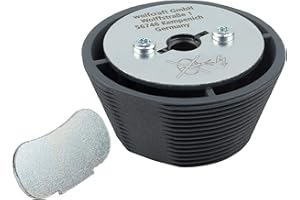 wolfcraft guide de perçage pour scie cloche avec foret à centrer Ø 46 - 62 mm, comprend guide pour vissage PACK 1, (L)