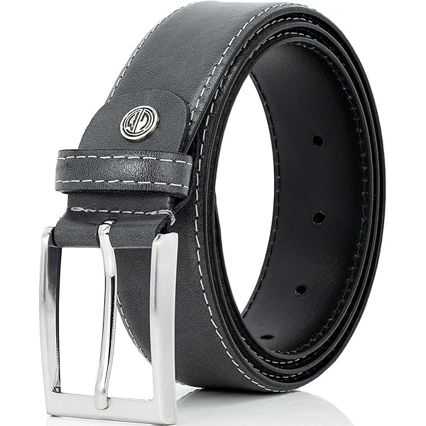 HJones Herren-Ledergürtel Ohne Schnalle – 1 1/2 Zoll Breit, Verstellbar 31-49, Schwarz