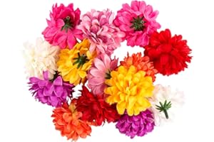 ‎IDEEN MIT HERZ Ideen mit Herz Deko-Blüten, Kunstblumen, Blüten-Köpfe, Verschiedene Sorten, ca. Ø 4-5 cm (Dahlie - bunt - 14 Stück)