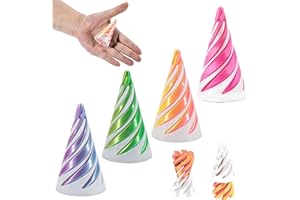 WPNCYK 4 PCS 3D Printed Fidget Toys, Spiral Cone & Pyramid Fidget Toys, Steampunk Whirling Wonder, Red/Maroon, Focus, Adult, Home Office Desk Decor Souvenir Gift