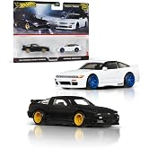 Premium Car Culture 2-pack of Hot Wheels 1:64 scale vehicles, unique pairs, Real Riders wheels, Metal/M