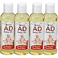 Afflatus Ayurvedic AD Vitamin Baby Massage Oil 100ml for Healthy Babies & Infants || Glowing Skin & Rich Moisturizer for All Skin Types (Pack of 4)