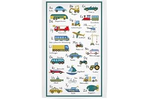 artboxONE Poster 30x20 cm Für Kinder ABC Lernposter Autos und Fahrzeuge - Bild ABC Alphabet Autos