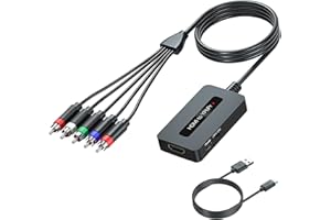 KIROLLE HDMI auf Component Konverter für DVD/PS3/PS4 mit HDMI Ausgang zur Anzeige auf Fernsehern mit Component Eingang, 1080P HDMI zu Component, HDMI auf RGB YPbPr Konverter, HDMI auf Komponente