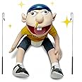 SML Jeffy Hand Puppet with 2 Rods, 60cm XL Ventriloquist Dummy | Professional Movable Mouth, Soft Plush Toy for Boys & Girls | Educational & Interactive Entertainment