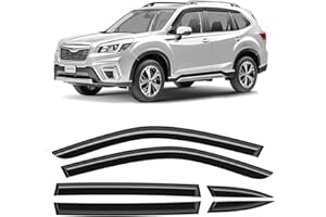 CLIM ART Deflectores de Aire para/compatible con Subaru Forester 2018-2024 V SK - Deflectors Ventanilla - Accesorios Coche - Derivabrisas -Deflectores de Viento -Cortavientos Ventana Coche - Adhes 6ud