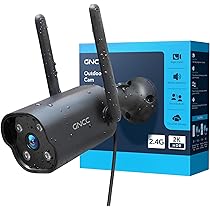GNCC Beveiligingscamera Buiten, Bewakingscamera WiFi Camera Beveiliging, IR/Kleur Nachtzicht, Pan & Tilt, Bewegingssensor, Tweerichtingsaudio, 24/7 Opname, Waterdicht, Lokale/Cloud Opslag, 2.4G, GK2