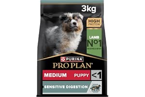PURINA PRO PLAN Medium valpfoder torr med OPTIDITET, rik på lamm, 1-pack (1 x 3 kg)