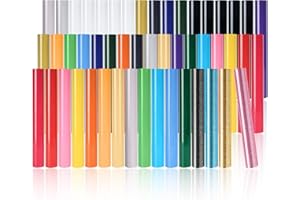 IModeur 50 Blatt Plotterfolie Textil Set - 30,5 x 20 cm Flexfolie Plotter Textil für Cricut Maker, Kleidung, Hosen, andere Stoffe