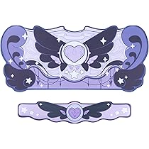 GeekShare Kawaii Muismat, polssteunset, antislip rubberen basis, bureaumat en traagschuim, polssteun voor toetsenbord en muis, perfect voor gaming of thuiskantoor, werk (paars