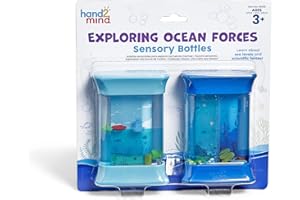 HAND2MIND Learning Resources Tubos Sensoriales de Fuerzas Oceánicas, Juguetes Sensoriales, Edades 3+, Juguete Anti-estrés Calmante, 2 Tubos