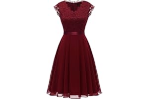 Dressystar Damska sukienka koktajlowa, dekolt w serek, sukienka wieczorowa, krótka, elegancka, na wesele