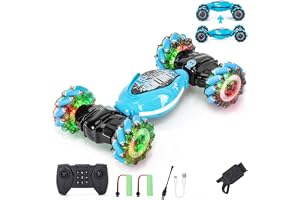 Ltteaoy RC Stuntbil för Barn Voiture Télécommandée Avec Commande, RC Stuntbil för Barn,4WD 2.4GHz Fjärrkontroll Geststyrd Sen