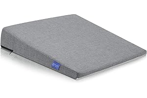 DYNMC you Wygodna poduszka klinowa - Ergonomiczna poduszka na krzesło - Mocna, stabilna wymiarowo - Nowoczesna piankowa poduszka na siedzenie, podwyższenie siedzenia, poduszka, ciemnoszara