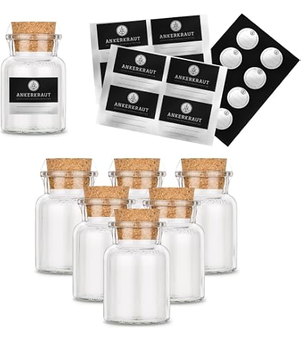 Viva Gewürzgläser Mit Korkdeckel – 2x 300 Ml, Inkl. Holzschaufel, Zur Aufbewahrung Von Gewürzen & Mehr