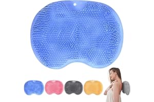 ENXINGO Feet Cleaner (Blue) Piedi Scrubber per Doccia, Massaggiatore Piedi In Silicone, Spazzola per Il Piede con Ventose Antiscivolo per Esfoliazione, Digitopressione