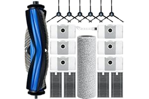 Bluearks 19 Stück Zubehörset für Ecovacs Deebot X8 Pro Omni/X8 Omni Saugroboter,1 Hauptbürste,1 Scheuerwalzenbürste,4 Filter,6 Seitenbürsten,6 Staubbeutel,X8 Pro Omni Ersatzteile Zubehörset