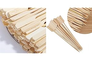 DECORATIVE CONCEPTS UK Skewers Pack of 150/300 - Durable Bamboo Sticks with 30cm Length 3mm Diameter Ideal for BBQ, Kebab, Cake Topper, Chocolate Fountain and Fruits (9 cm - 100 Skewers)