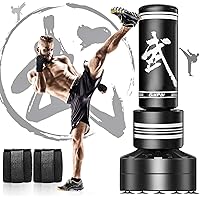 GIKPAL Boxsack Erwachsene, 170cm Freistehender Standboxsack Trainingsgeräte Box Trainer mit 12 Saugfuß, Heavy Duty MMA…